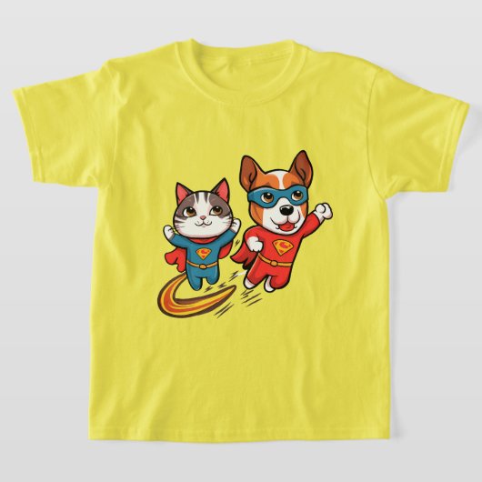 Superhero Pets Kids T-Shirt (Ablage )