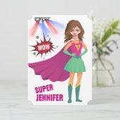 Superhero Phantastisch einzigartig Phantastischer Einladung (Stehend Vorderseite)