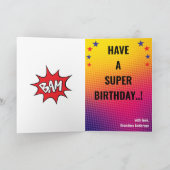 Superhero Phantastisch Einzigartiger Junge Fabulou Karte (Innenseite)