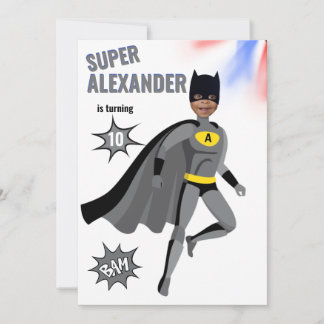 Superhero Phantastisch Unique Boy Fabulous Geburts Einladung
