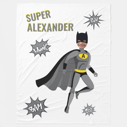 Superhero Phantastisch Unique Boy Fabulous Geburts Fleecedecke (Vorderseite)