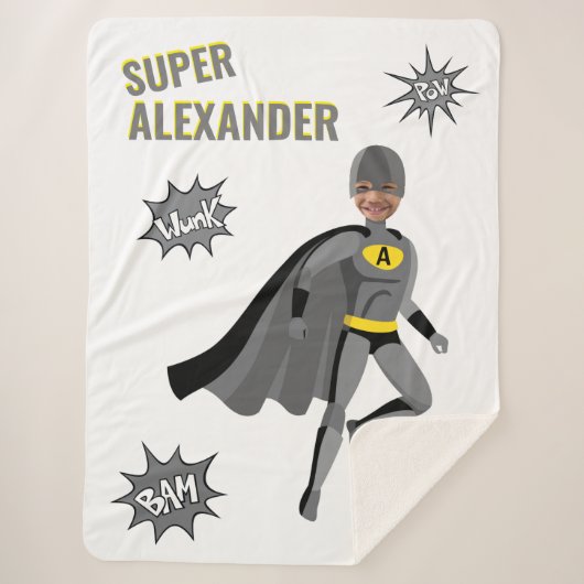 Superhero Phantastisch Unique Boy Fabulous Geburts Sherpadecke (Vorderseite)