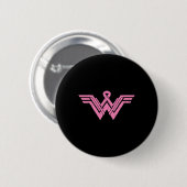 Superhero Pink Ribbon Brustkrebs Mama Button (Vorne & Hinten)