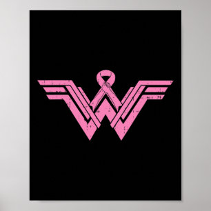 Superhero Pink Ribbon Brustkrebs Mama Poster