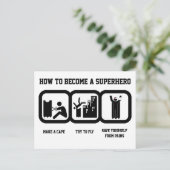 Superhero Postkarte (Stehend Vorderseite)