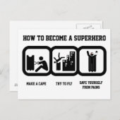 Superhero Postkarte (Vorne/Hinten)