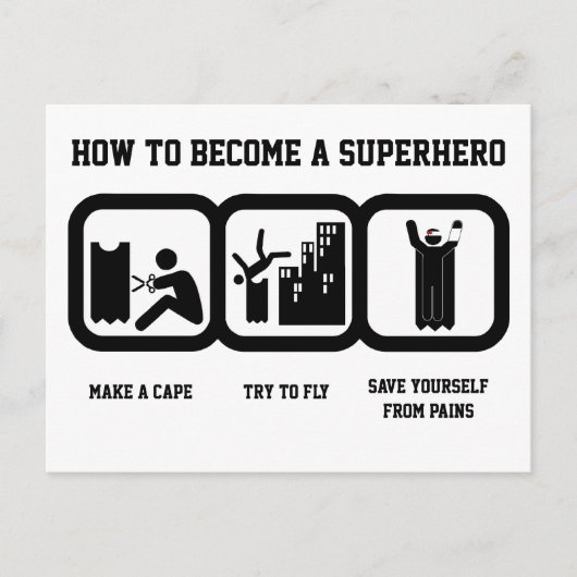 Superhero Postkarte (Vorderseite)