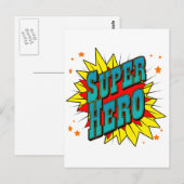 SuperHero Postkarte (Vorne/Hinten)