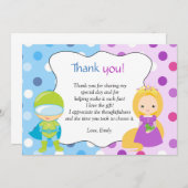 Superhero Princess Vielen Dank Note Card Mitteilungskarte (Vorne/Hinten)