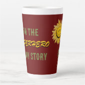 Superhero Red Latte Tasse von Poet Adiela Akoo (Vorderseite)