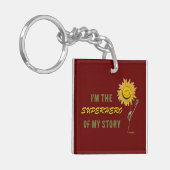 Superhero Red Schlüsselanhänger von Poet Adiela Ak (Vorderseite links)