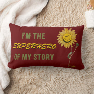 Superhero Red Throw Kissen von Adiela Akoo