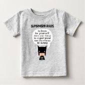 Superhero-Regeln Baby T-shirt (Vorderseite)