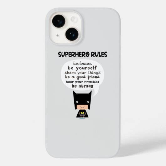 Superhero-Regeln Case-Mate iPhone Hülle (Rückseite)