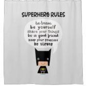 Superhero-Regeln Duschvorhang (Vorderseite)