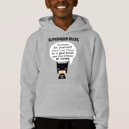 Superhero-Regeln Hoodie (Vorderseite)