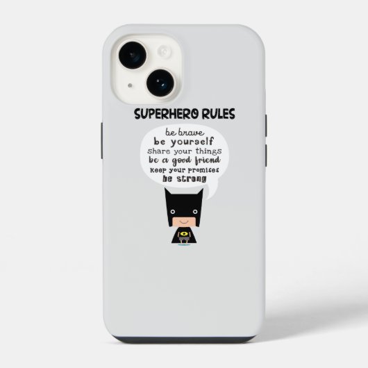 Superhero-Regeln iPhone Hülle (Rückseite)