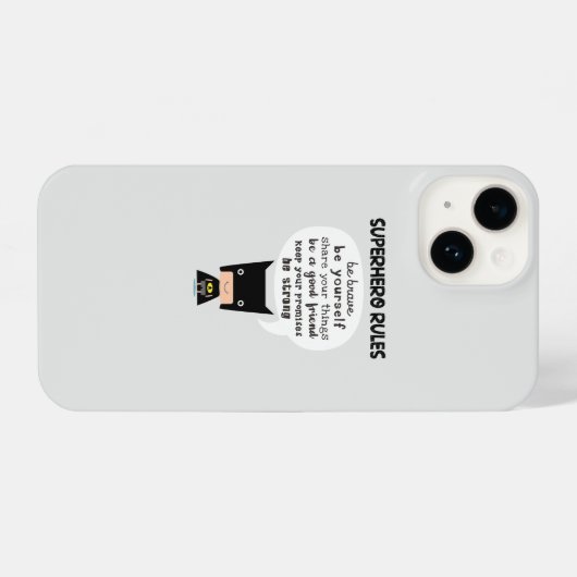 Superhero-Regeln iPhone Hülle (Rückseite (Horizontal))