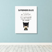Superhero-Regeln Leinwanddruck (Insitu (Holzboden))