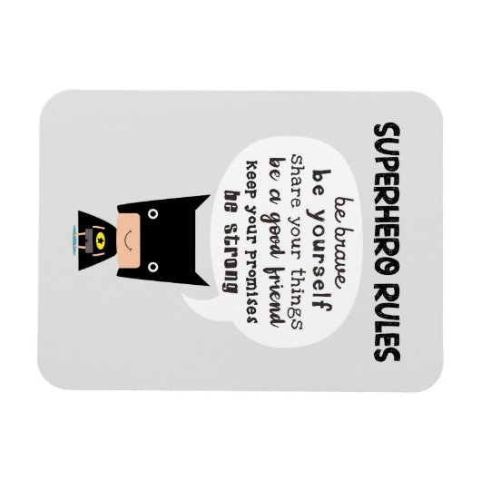 Superhero-Regeln Magnet (Horizontal)