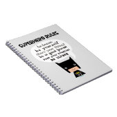 Superhero-Regeln Notizblock (Rechte Seite)