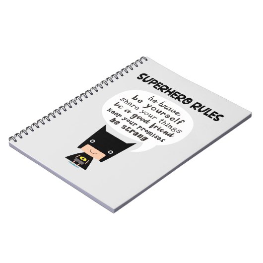 Superhero-Regeln Notizblock (Linke Seite)