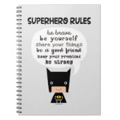 Superhero-Regeln Notizblock (Vorderseite)