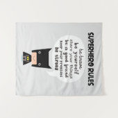 Superhero-Regeln Wandteppich (Vorderseite (Horizontal))