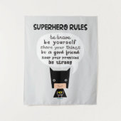 Superhero-Regeln Wandteppich (Vorderseite)