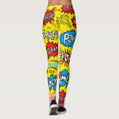 Superhero Saga: Niedliche Comic-Muster Leggings (Rückseite)