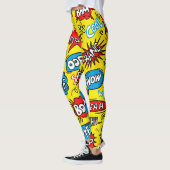 Superhero Saga: Niedliche Comic-Muster Leggings (Links)
