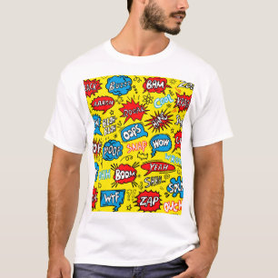 Superhero Saga: Niedliche Comic-Muster T-Shirt