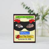 Superhero Save the Date (Stehend Vorderseite)