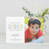 Superhero Sibling Pregnancy Ankündigung (Stehend Vorderseite)