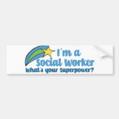 Superhero Social Worker Autoaufkleber (Vorne)