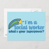 Superhero Social Worker Postkarte (Vorne/Hinten)
