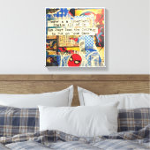 Superhero Stretched Canvas Print Leinwanddruck (Insitu (Schlafzimmer))