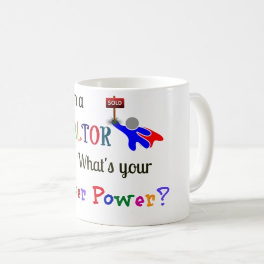 Superhero/Super-Power Kaffeetasse (VorderseiteRechts)