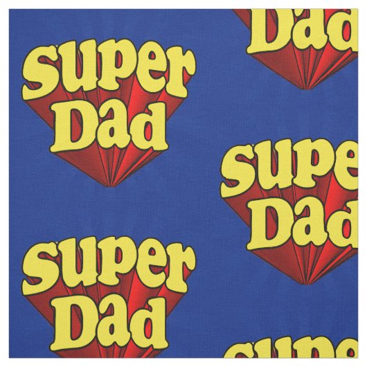Superhero SuperVater-roter gelber blauer der Stoff (Muster)