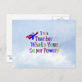 Superhero Teacher Postkarte (Vorne/Hinten)