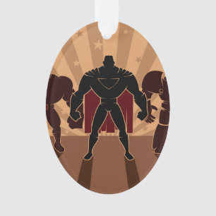 Superhero-Team-Silhouetten Ornament