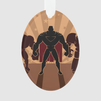 Superhero-Team-Silhouetten Ornament