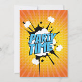 Superhero Thema Geburtstag Einladung (Rückseite)