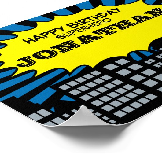 Superhero Themed Poster (Ecke)