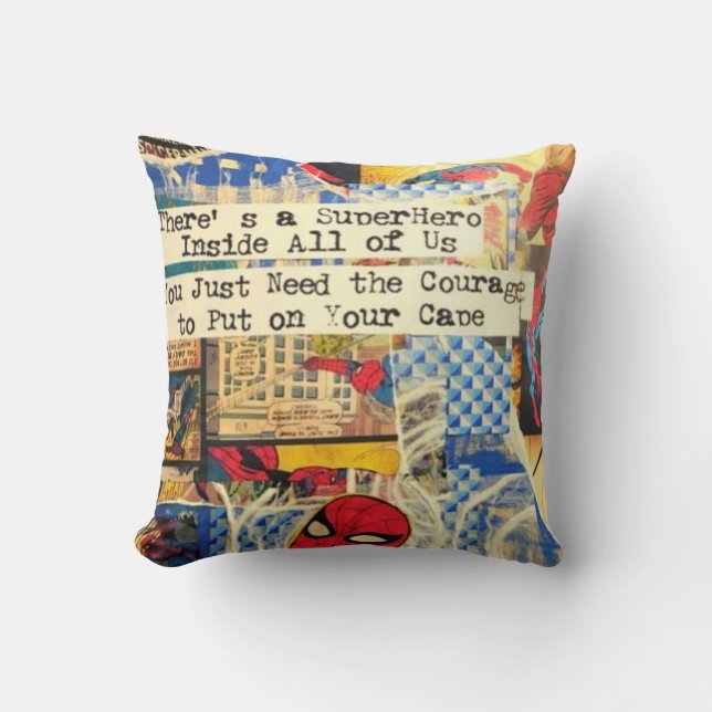 Superhero Throw Kissen (Vorderseite)