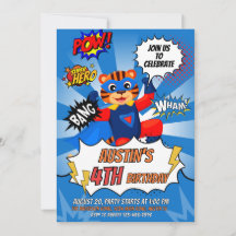 Superhero Tiger Geburtstagspartei