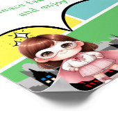 Superhero treibt auf poster (Ecke)