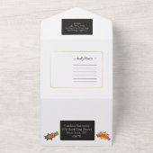 Superhero Ultimate Girl Birthday All In One Einladung (Außenbereich)