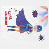 Superhero USA Atemberaubend Girl Phantastisch Gebu Fleecedecke (Vorderseite (Horizontal))