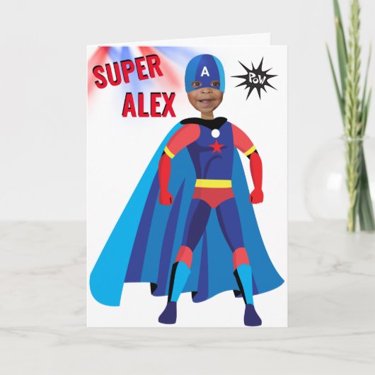 Superhero USA Stunning Boy Amazing Fab Birthday  Karte (Vorderseite)